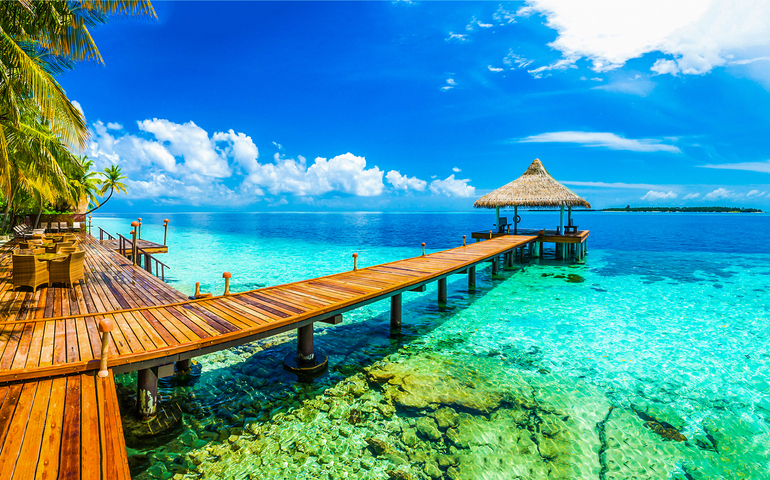Maldives Beach Resort panoramic landscape