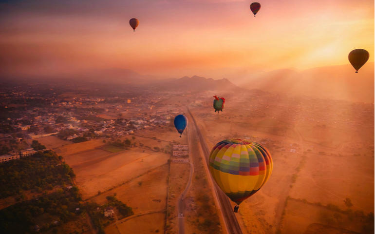 Hot Air Balloon in Rajasthan