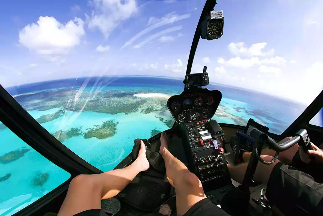 helicopter view of the maldives
