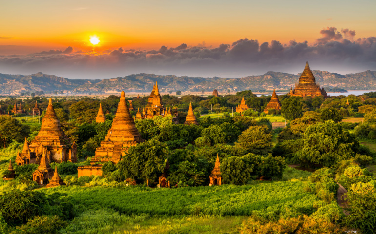Pagodas and Temples of Bagan World Heritage Site, Myanmar.