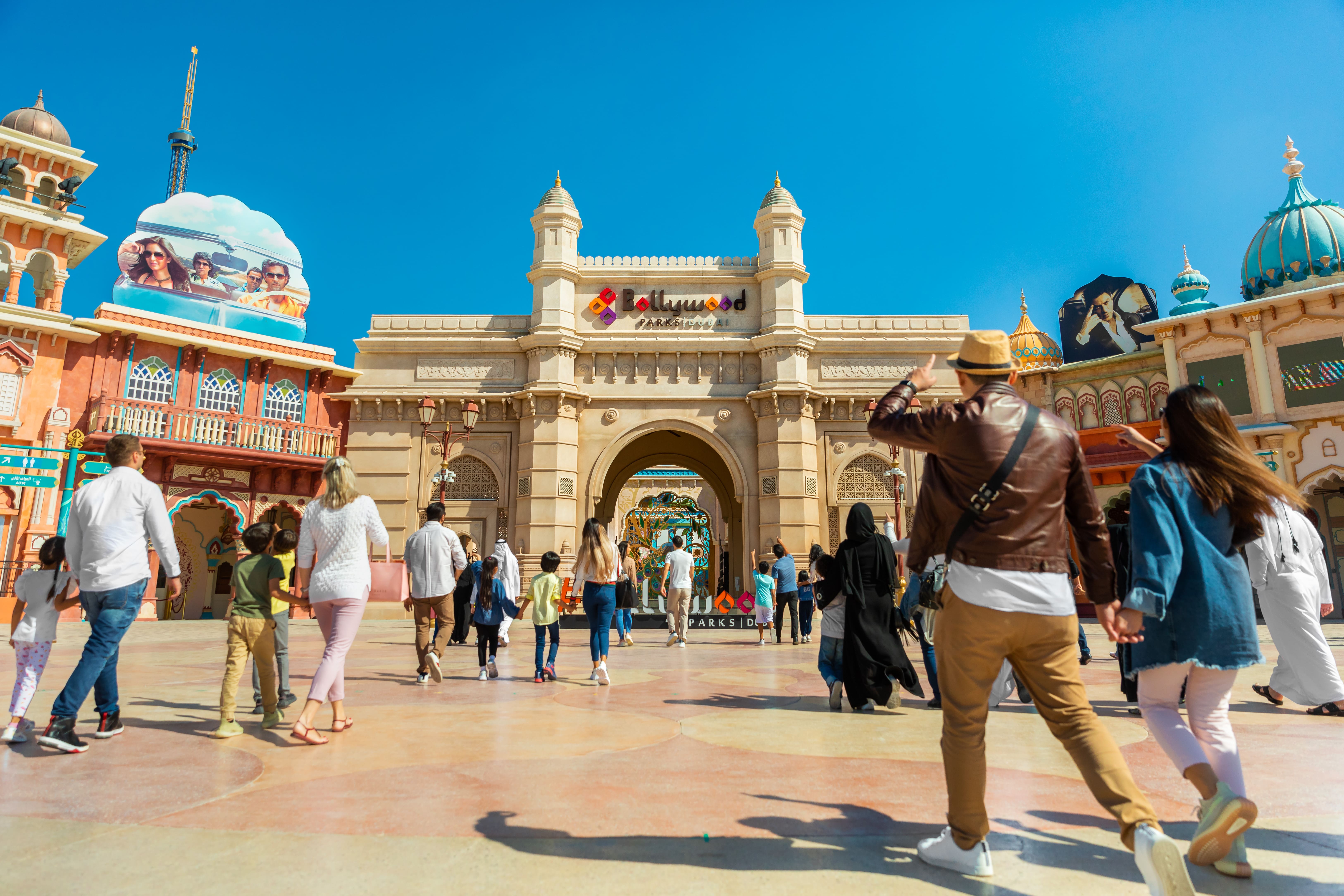 entrance at Dubai theme park - global village