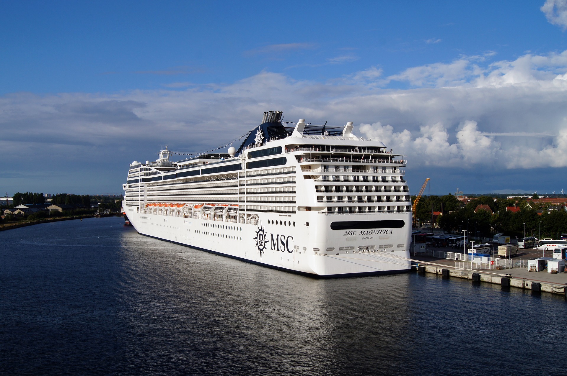 MSC Cruise docked at the port