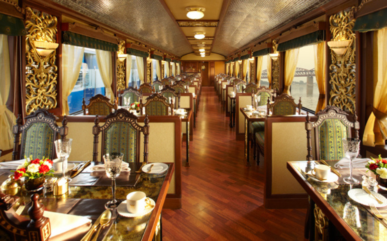 Mayur Mahal Restaurant aboard the Maharajas' Express