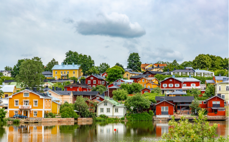 Peaceful Porvoo Old town of in Finland.
