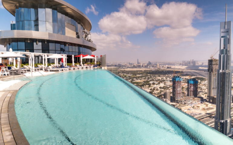 Dubai Rooftop Pool in Address Sky View Hotel