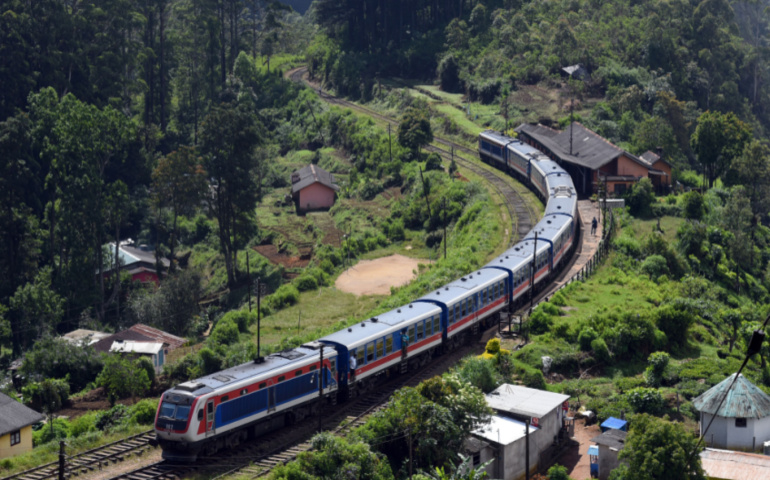 Idalgashinna Railway Station located on the way from Kandy to Badulla