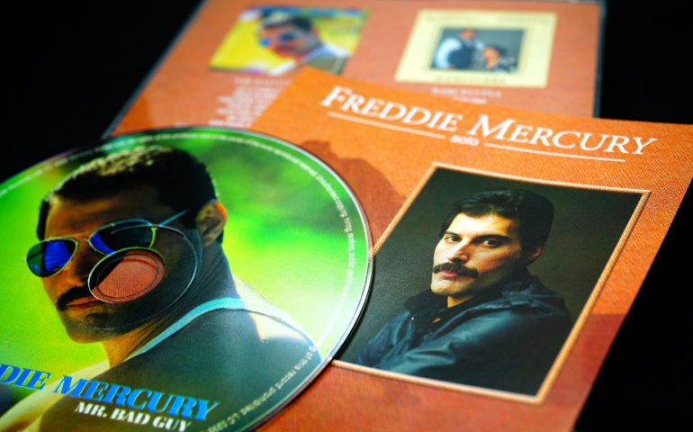 CDs and artwork of the special edition of two solo album by Freddie Mercury. 