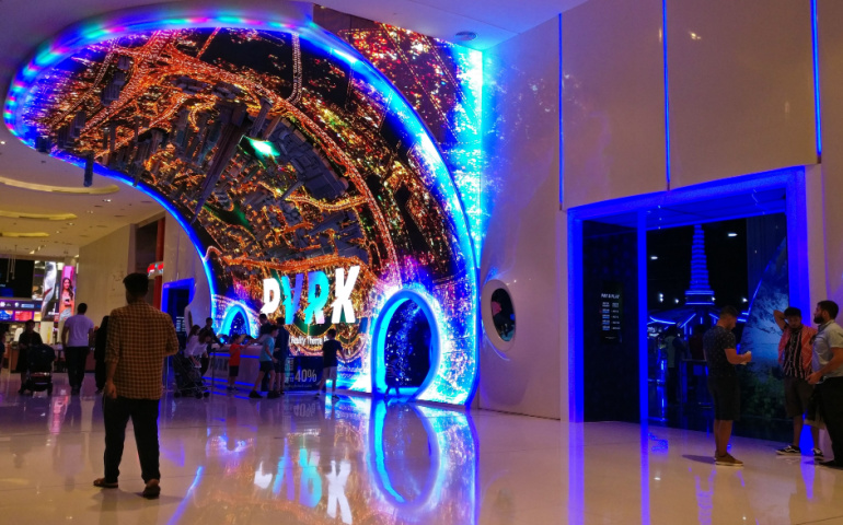 People at VR Park entrance in Dubai's largest mall. 