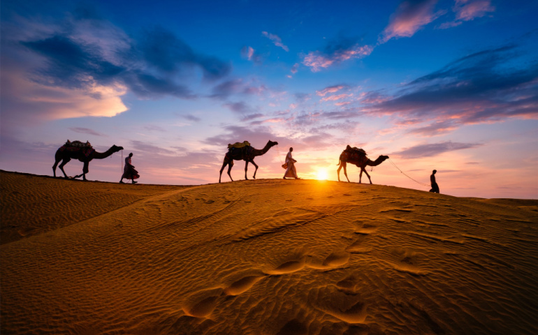 Sunset at Dubai Desert 