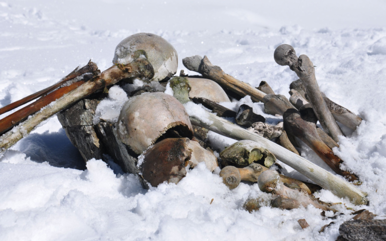 Human skeletal remains found in Roopkund Lake