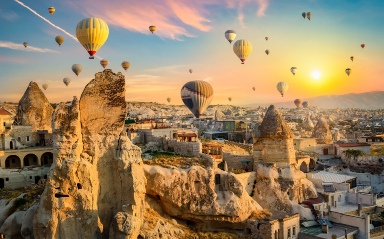 Hot air balloons at Cappadocia, Turkey
