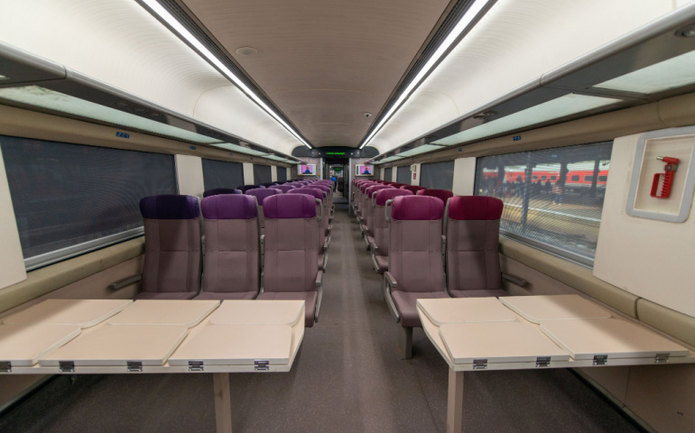 Air conditioned coach and seating arrangement, inside the Vande Bharat Express
