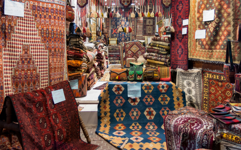Carpet and kilim shop in the Deira Souk in Dubai