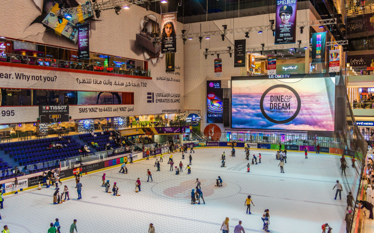 Ice rink in Dubai Mall