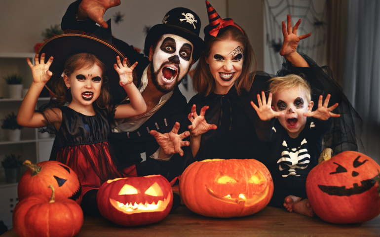 Adults and children alike dress up for Halloween