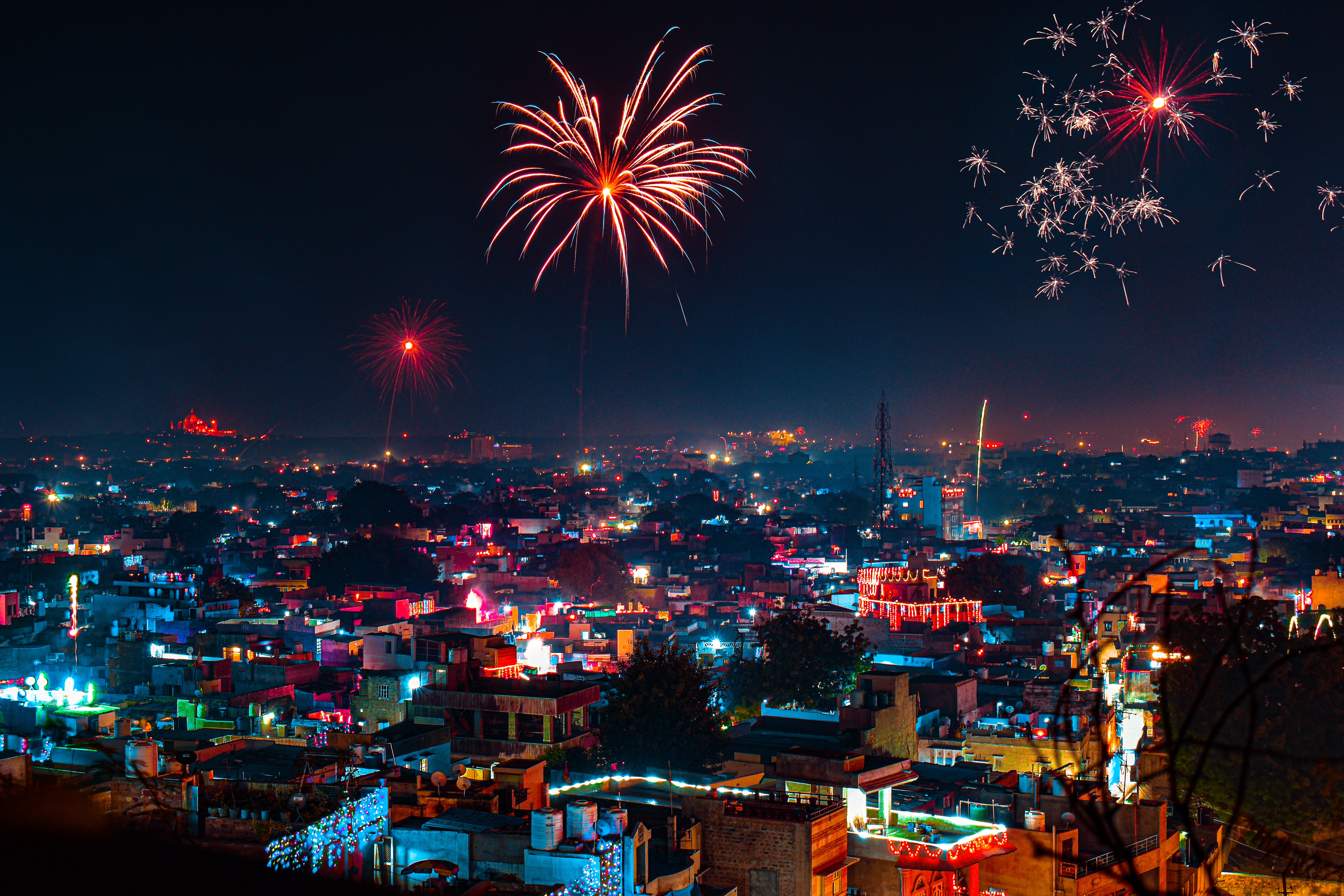 Firecrackers during Diwali 
