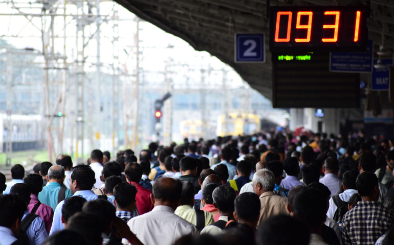 Passengers waiting for their train