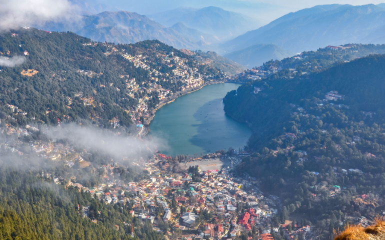 Aerial view of Nainital