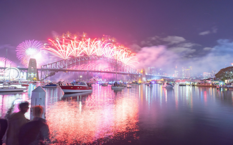New Year Eve Fireworks Show at the Harbour Bridge, Sydney