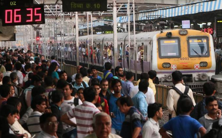 Passengers waiting for Mumbai Local at Kalyan Station