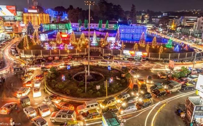 Christmas decorations in Shillong