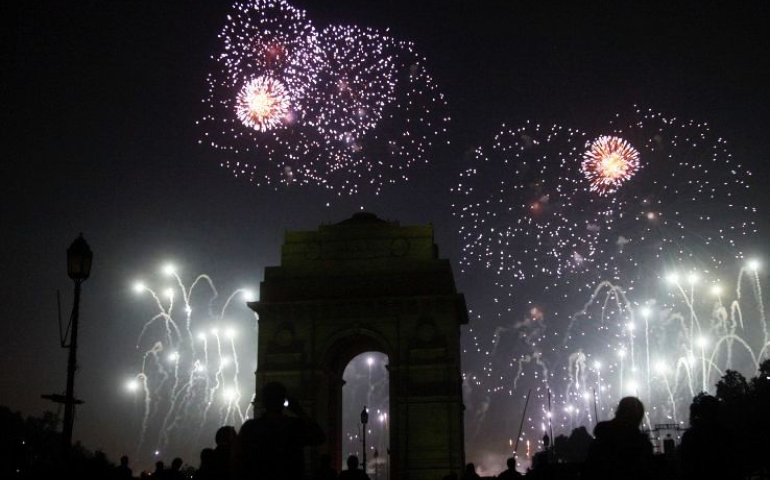 Fireworks at India Gate, Delhi