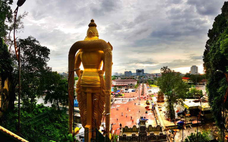 A view from top of Batu caves