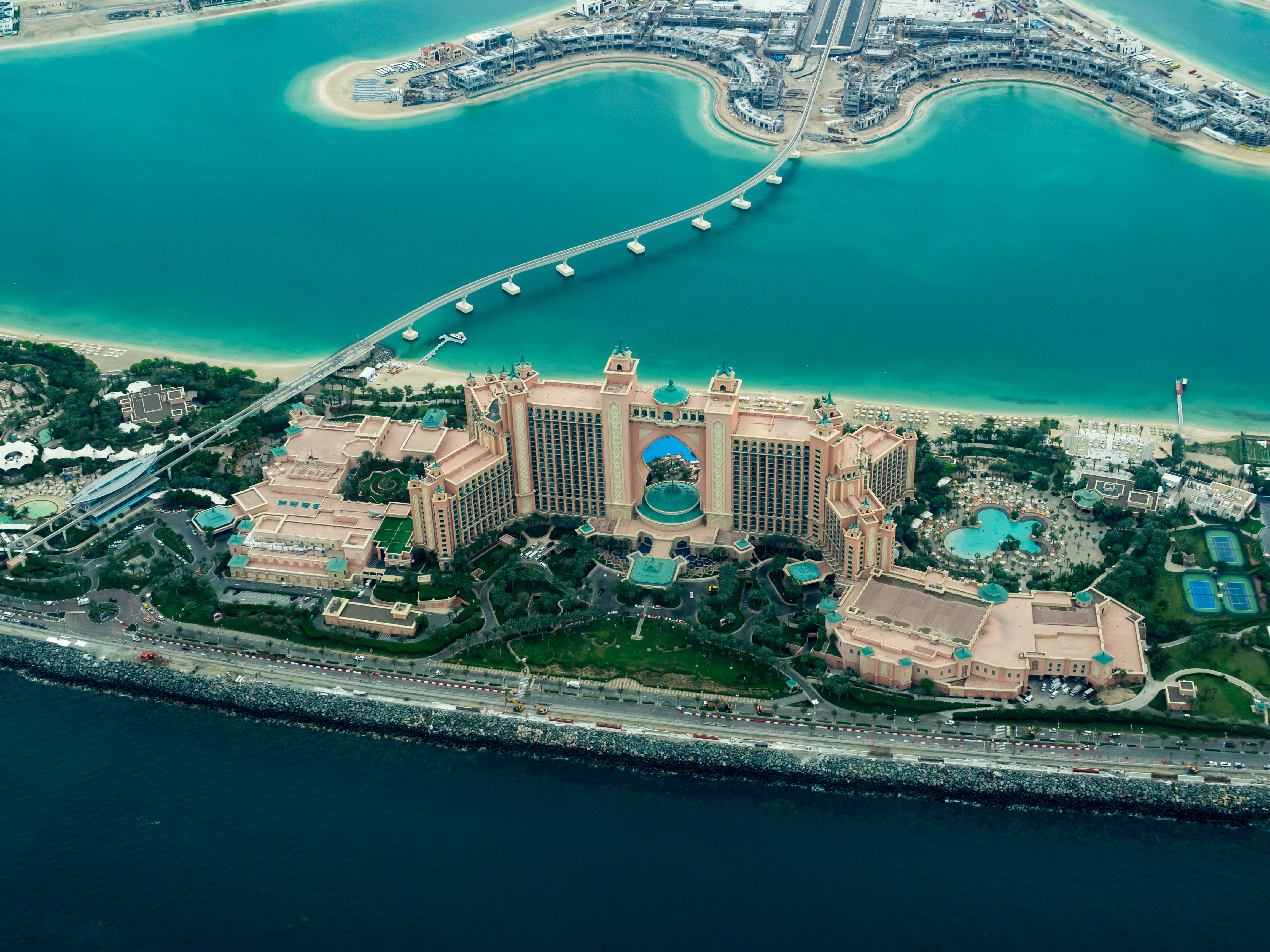 Jumeirah Beach aerial view
