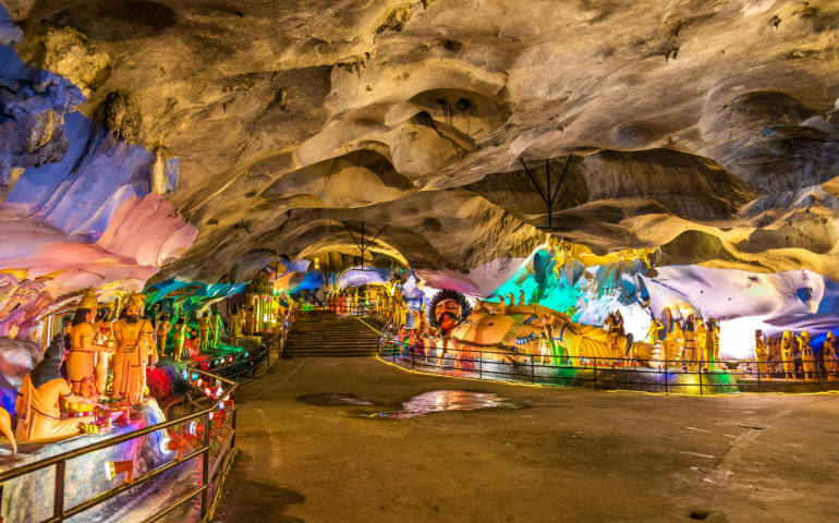 Interior of the Ramayana Cave at the Batu Caves