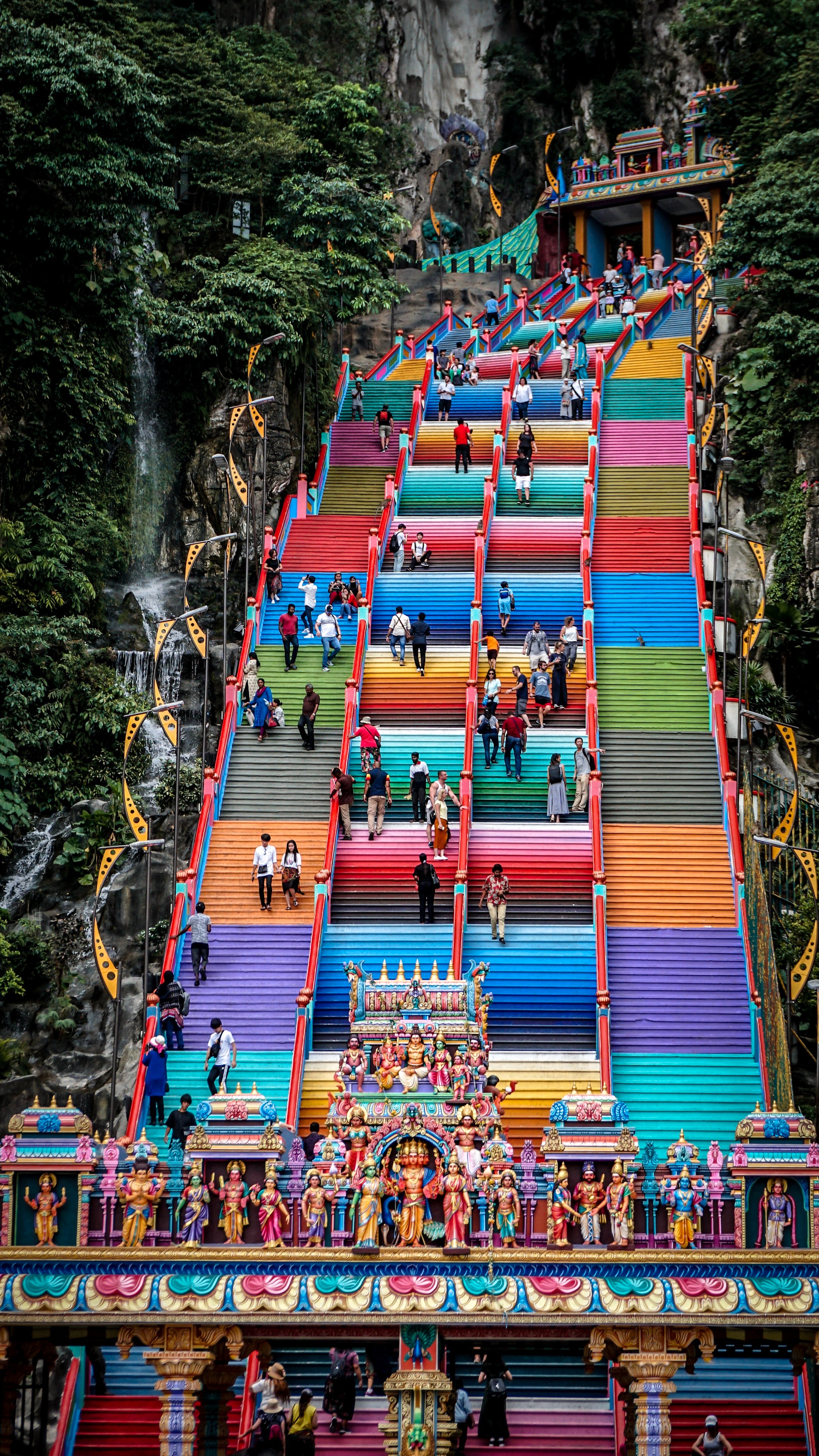  Colorful stairs of Batu cave