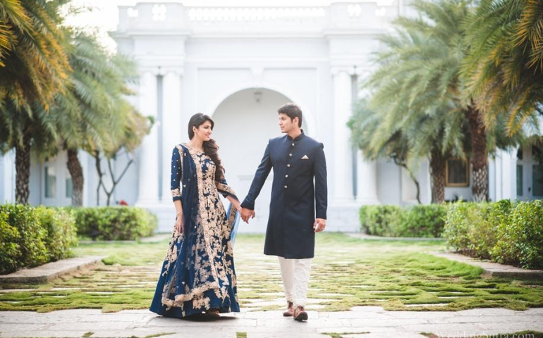 Pre-wedding photoshoot at Taj Falaknuma Palace, Hyderabad