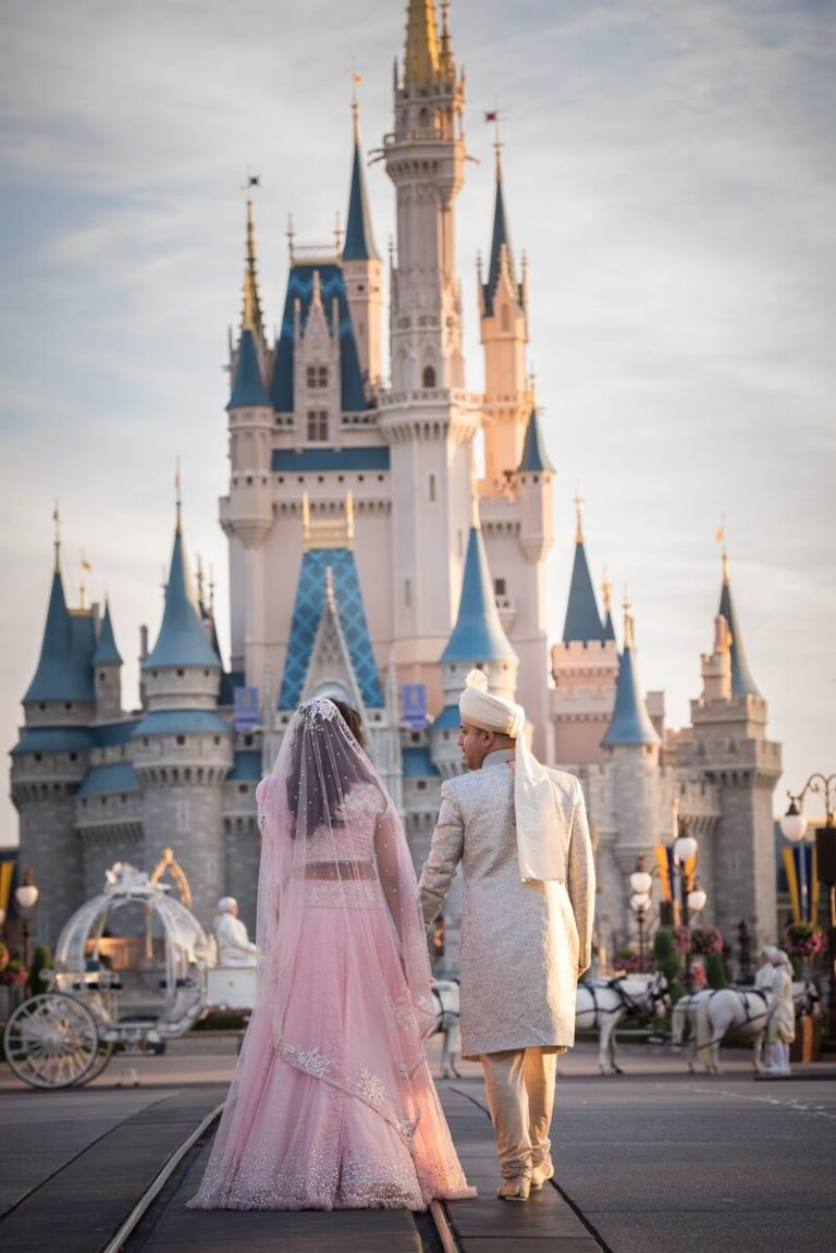 Post-wedding photoshoot at Disneyland