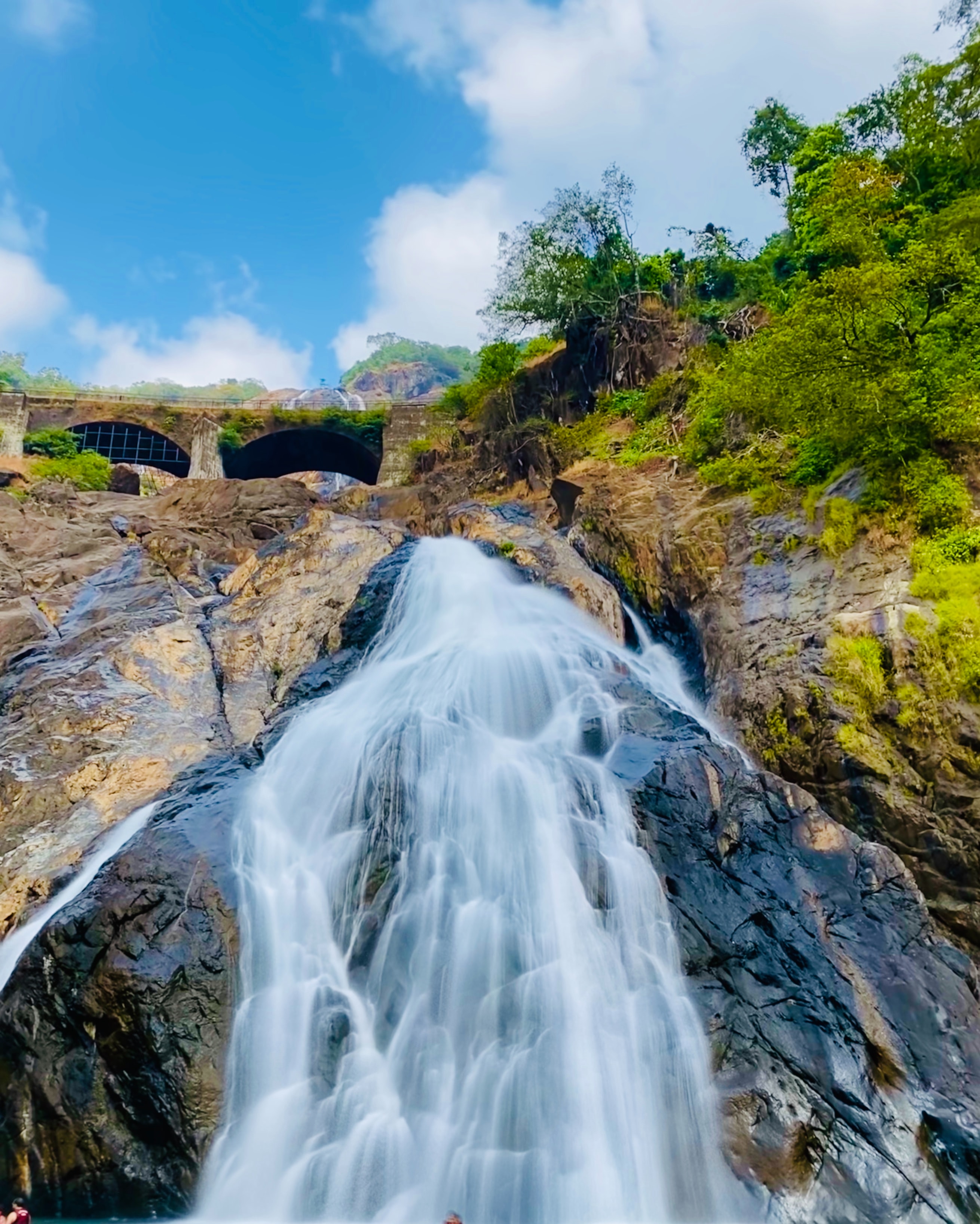 Beautiful Dudhsagar Falls in Goa. 