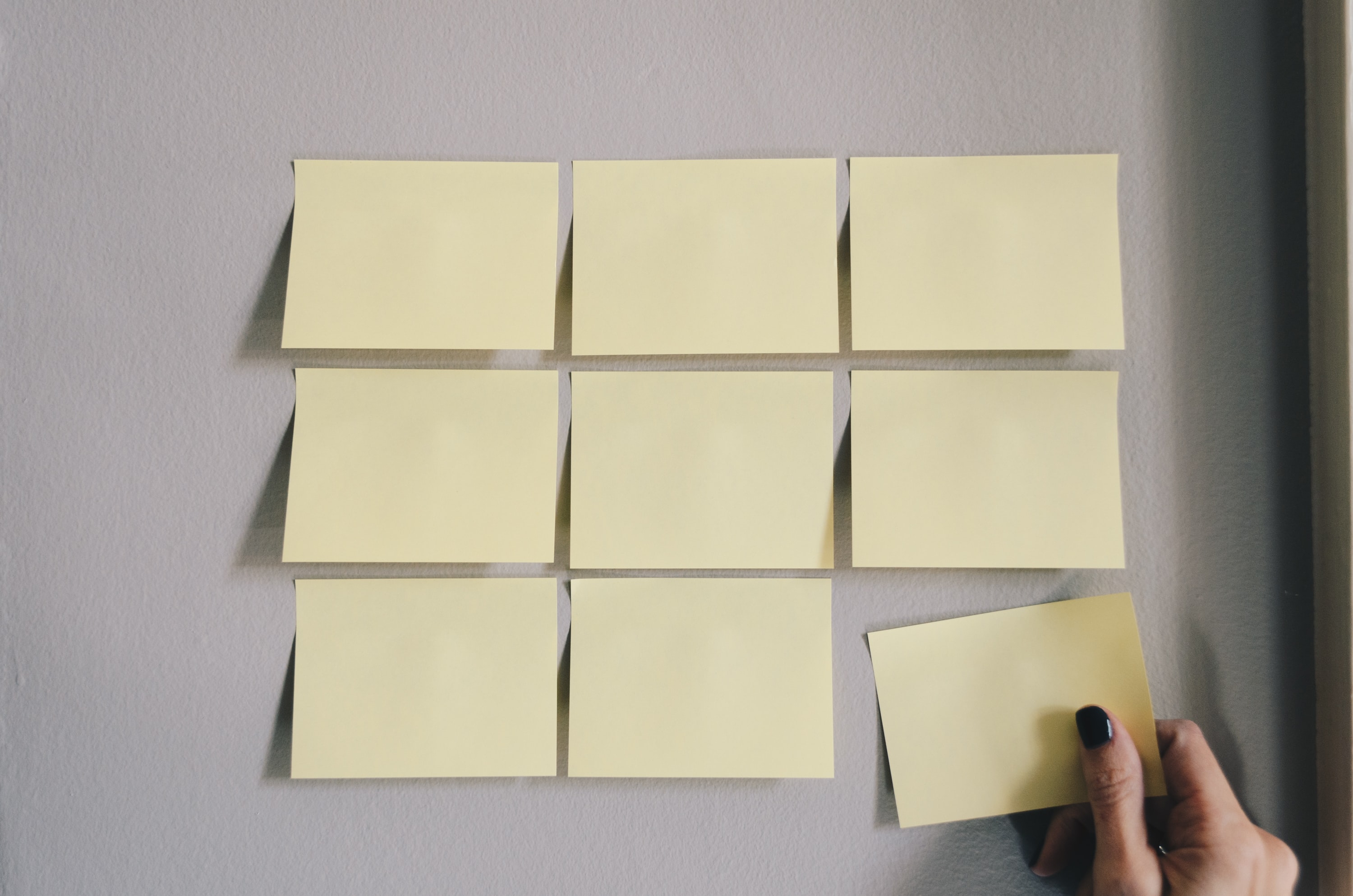 sticky notes for writing information