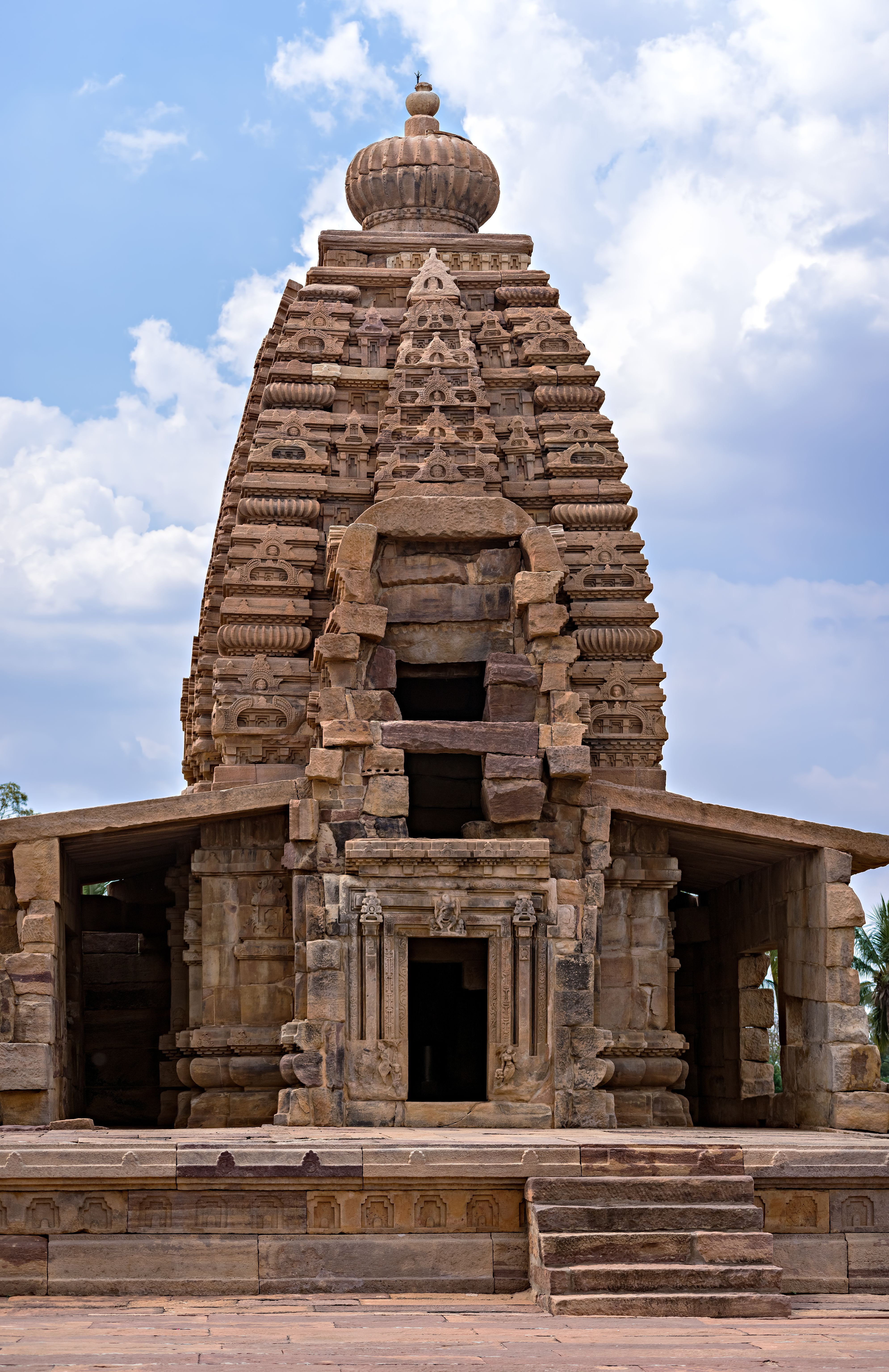 Ancient stone made Galaganatha Temple in Pattadakal temples complex, Karnataka