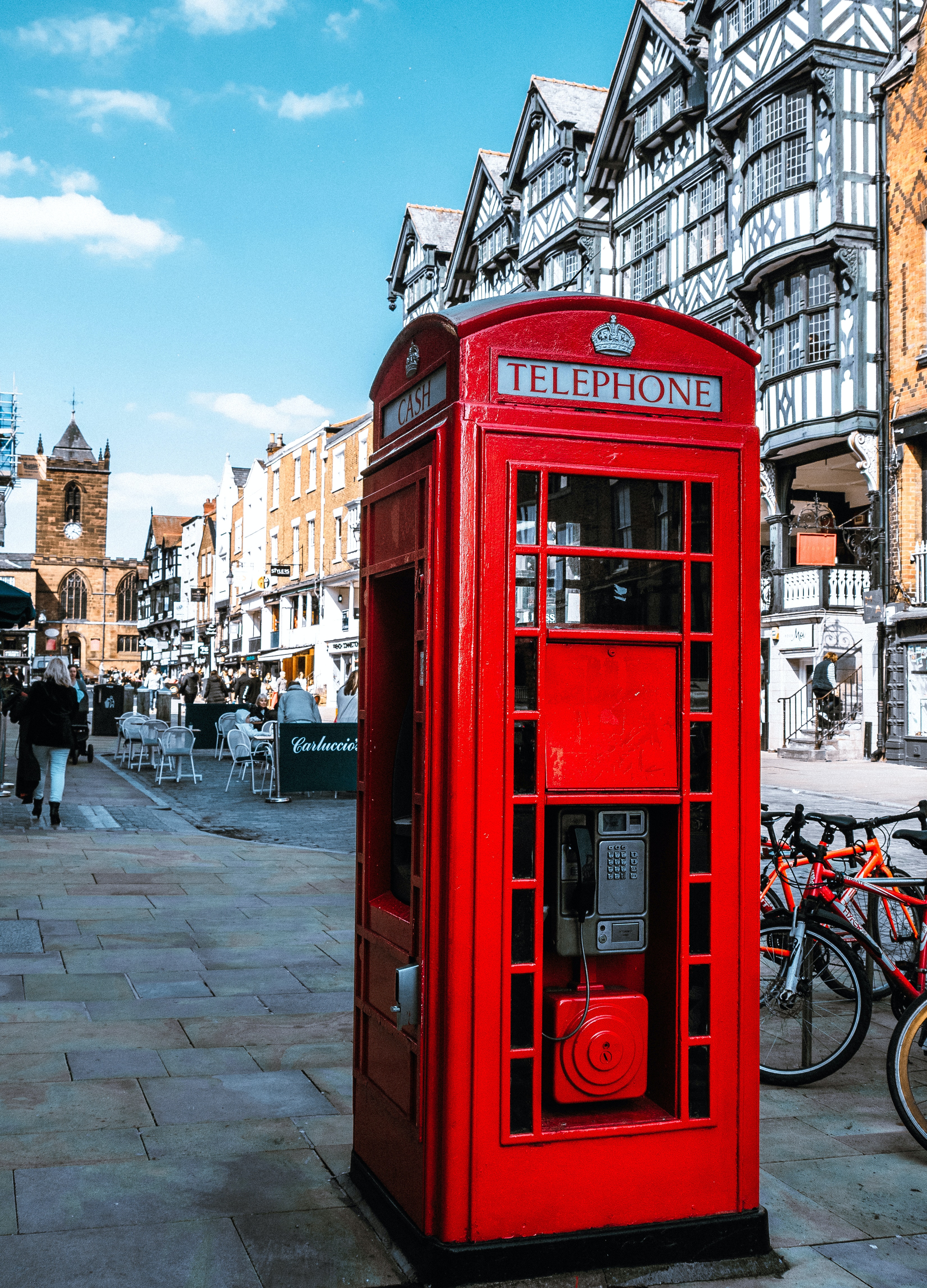 A red telephone booth in the UK