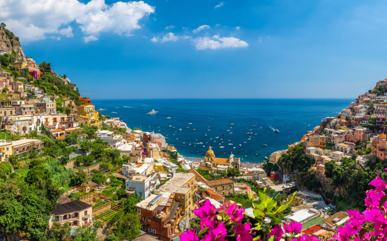 Positano town at famous Amalfi Coast, Italy