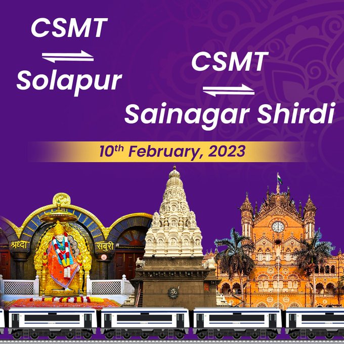 CSMT to Solapur & CSMT to Sainagar Shirdi Vande Bharat Express