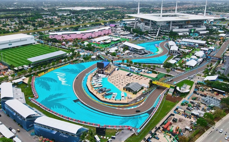 Aerial view of the Miami Circuit
