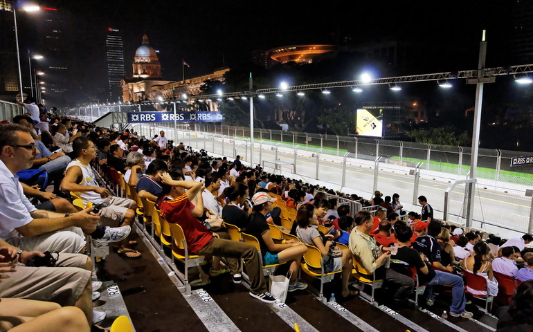 Singapore hosting a night race
