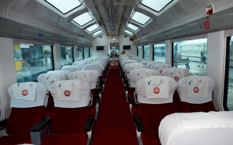 Interior of Indian Railways Vistadome Coach