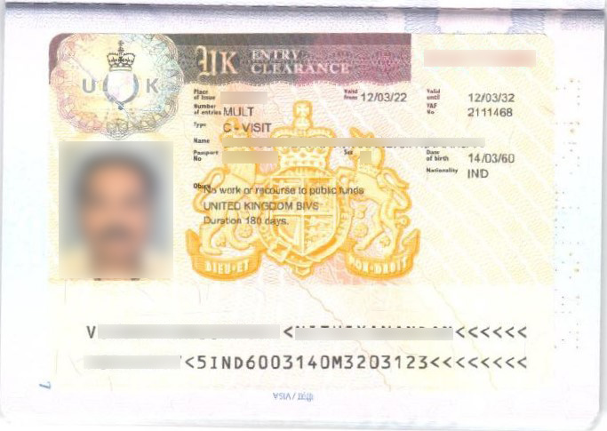 UK Visa Sample