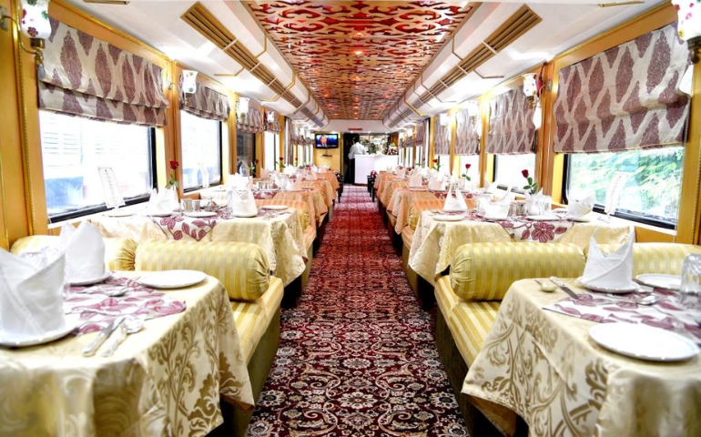 One of the restaurants onboard the Palace On Wheels