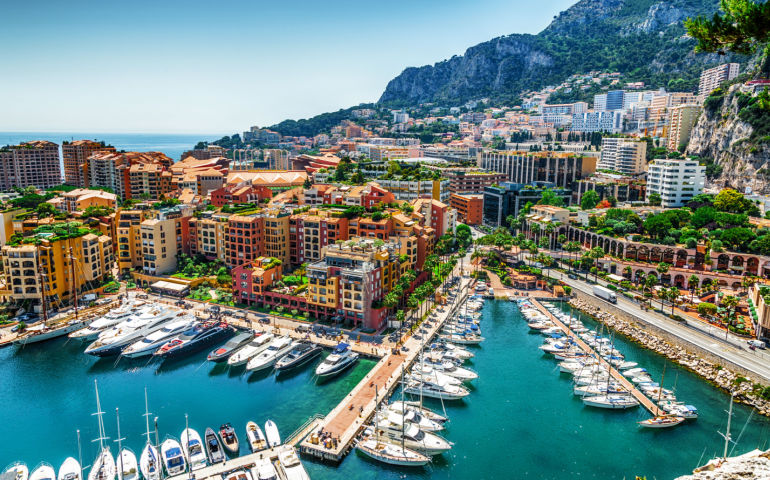 View of Monte Carlo harbour in Monaco