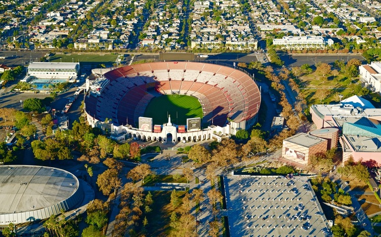 The LA Memorial Coliseum