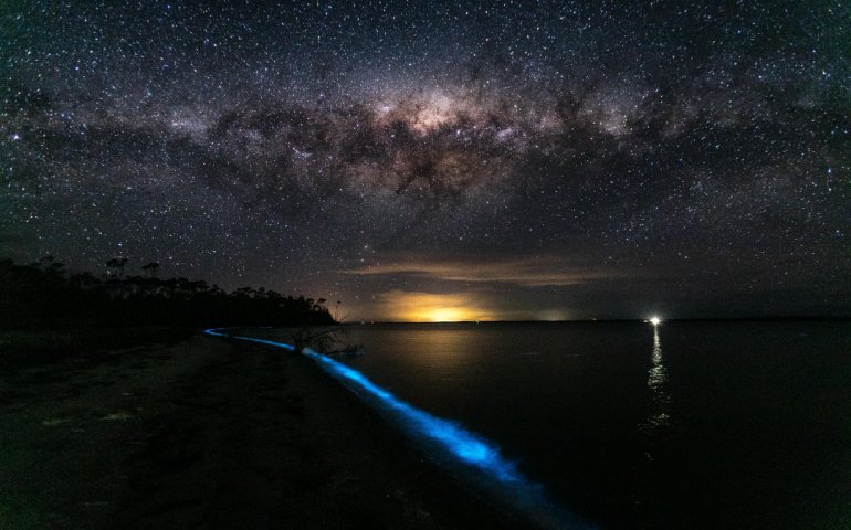 Milky way over Gippsland Lakes Victoria Australia
