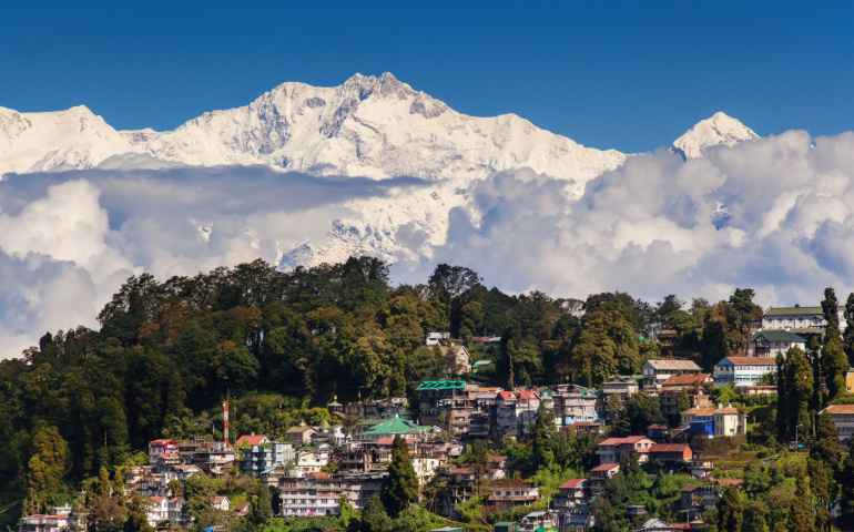 View of Mount Kangchenjunga from Darjeeling