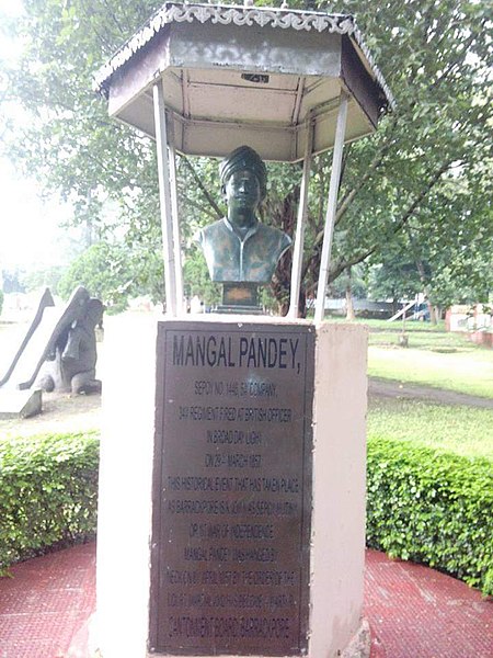 Bust of Mangal Pandey at Mangal Pandey Park, Barrackpore