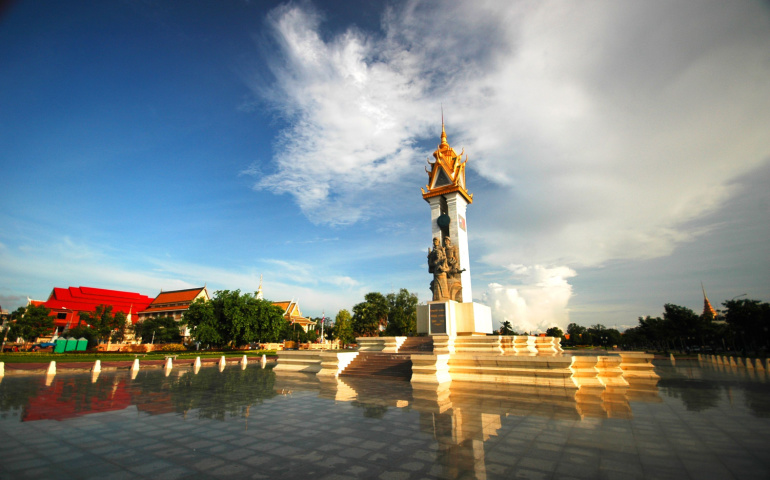 Vietnam Cambodia Friendship Monument in  Phnom Penh