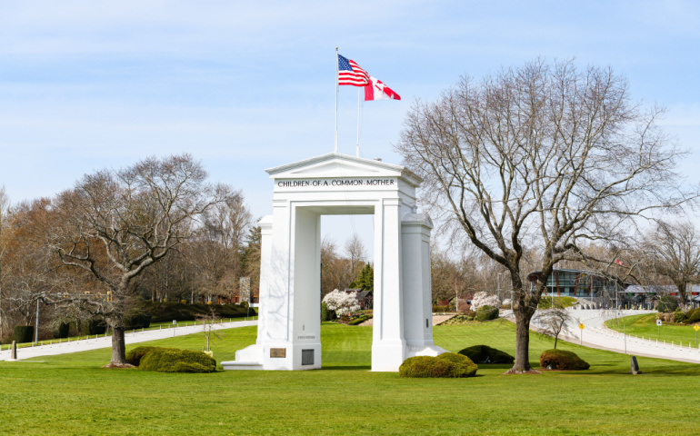 Peace Arch between Canada and USA